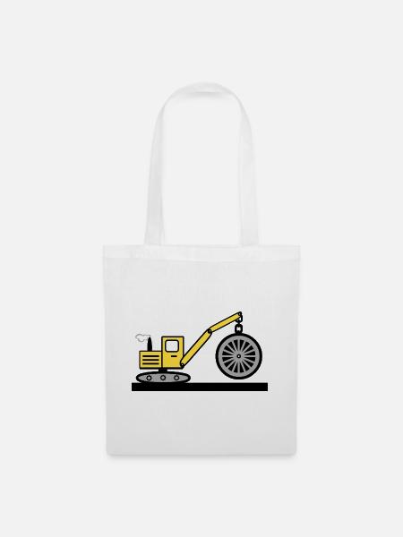 Bagger - Stoffbeutel - Weiß