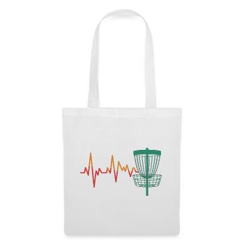 Heartbeat DiscGolf Motif - Tote Bag - white - Front