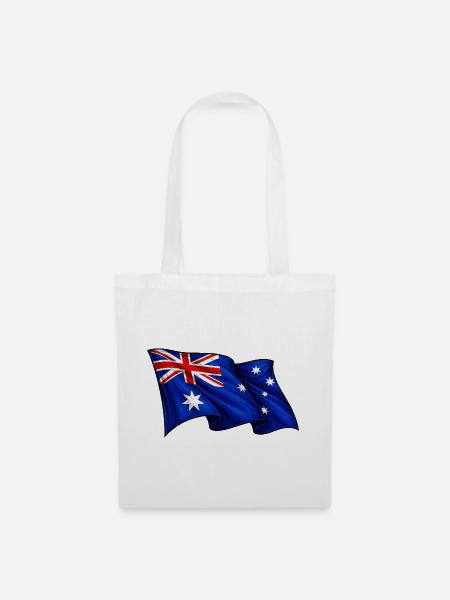 Australische Flagge Australien - Stoffbeutel - Weiß