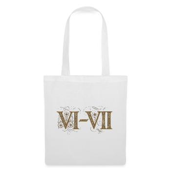 6 and 7: VI–VII Ornamental Roman numerals - Tote Bag - white - Front