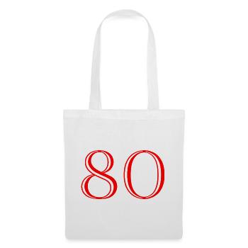 80. 80 YEARS. 80th ANNIVERSARY. 80 YEARS ANNIVERSARY. - Tote Bag - white - Front
