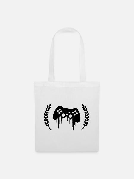 gaming kontroller kranz - Stoffbeutel - Weiß