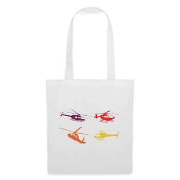 Rétro d’hélicoptère - Sac en tissu - blanc - Devant
