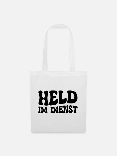 Held im Dienst - Stoffbeutel - Weiß