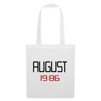 40. Geburtstag, August 1986 - Stoffbeutel - Weiß - Vorne