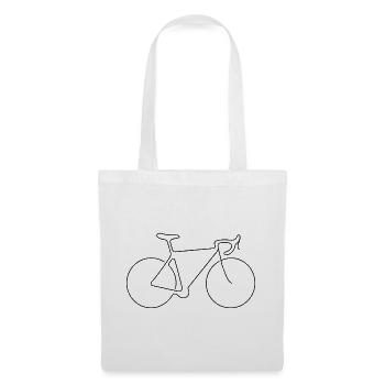 Black Minimalist Bike Silhouette - Tote Bag - white - Front