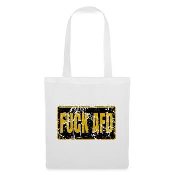 FUCK AFD – Rebellische Streetwear - Stoffbeutel - Weiß - Vorne