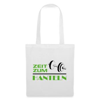 Zeit zum Hanteln Bodybuilder Bodybuilding Sport - Stoffbeutel - Weiß - Vorne