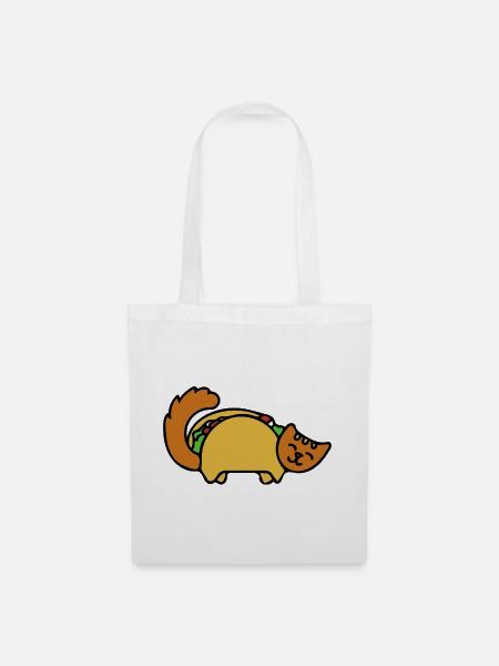 Taco-Katzenparade - Stoffbeutel - Weiß