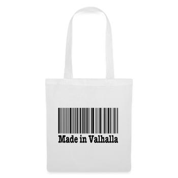 Made in Valhalla Wikinger Spruch - Stoffbeutel - Weiß - Vorne