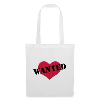 Coeur d'amour WANTED - Sac en tissu - blanc - Devant