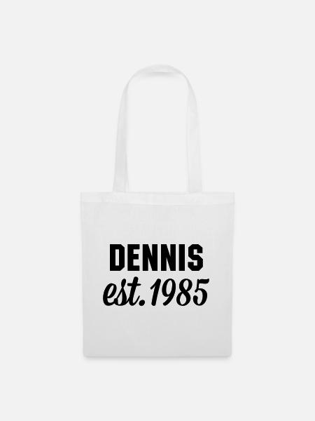 Dennis est 1985 - Stoffbeutel - Weiß