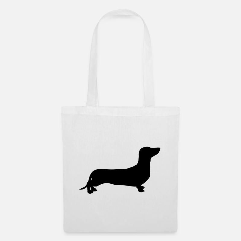 Dachshund - Tote Bag - white