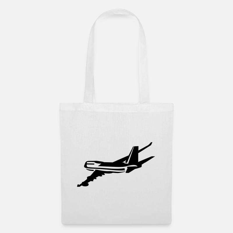 Passagierflugzeug - Stoffbeutel - Weiß
