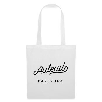 Auteuil - Paris 16e - Sac en tissu - blanc - Devant