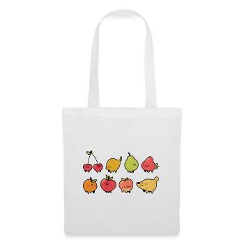 Animaux fruitiers - Sac en tissu - blanc - Devant