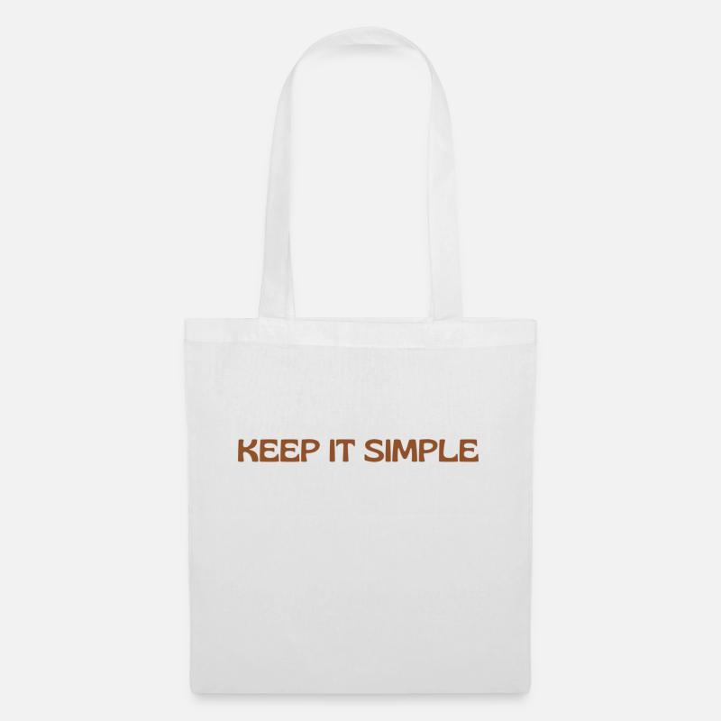 Keep it simple/Spruch/ Schriftzug /Motivation - Stoffbeutel - Weiß