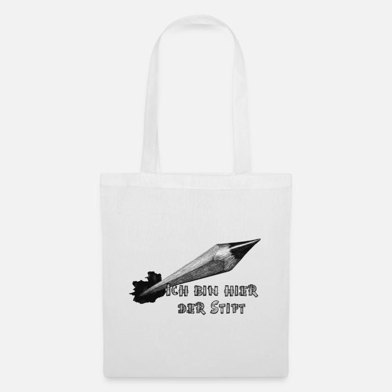 Ich bin hier der Stift - Stoffbeutel - Weiß