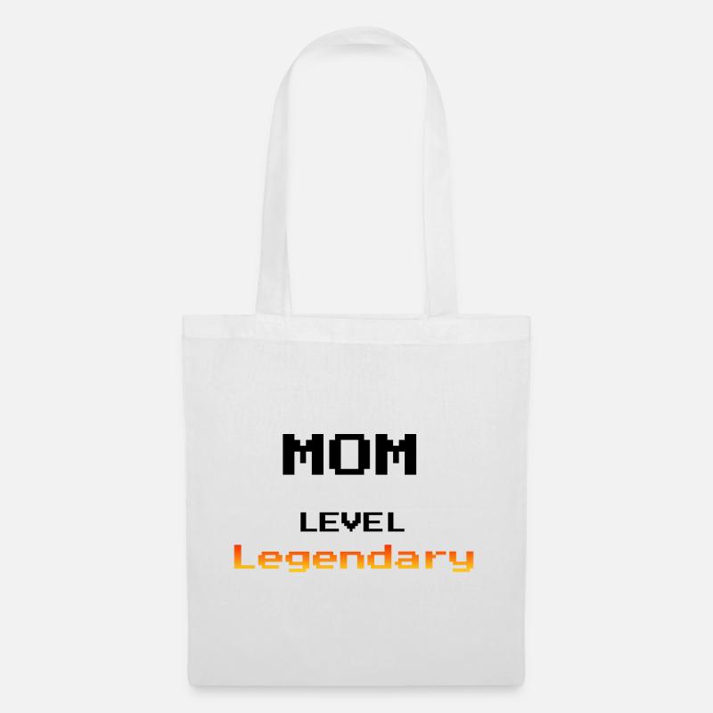 Mom Level Legendary - Mutter Legende - Stoffbeutel - Weiß