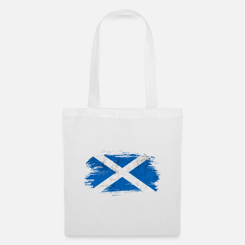 Schottland Vintage Flagge - Stoffbeutel - Weiß