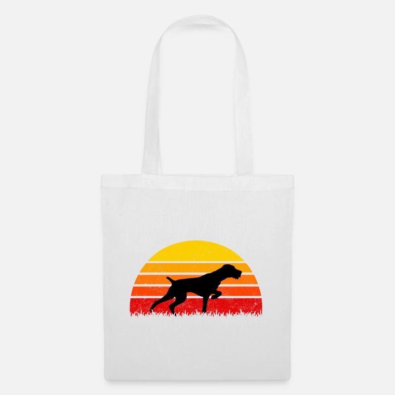 Drahtharr Chiens Sunset Dogs - Sac en tissu - blanc