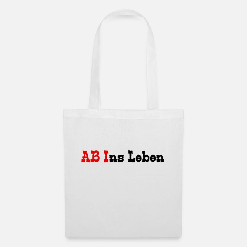 Abi - AB ins Leben - Stoffbeutel - Weiß
