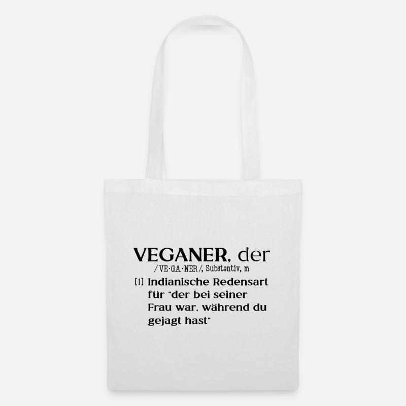 Veganer Definition - Stoffbeutel - Weiß