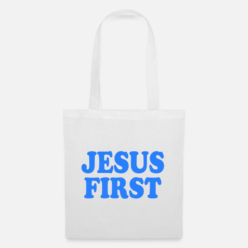 Jesus first - Stoffbeutel - Weiß