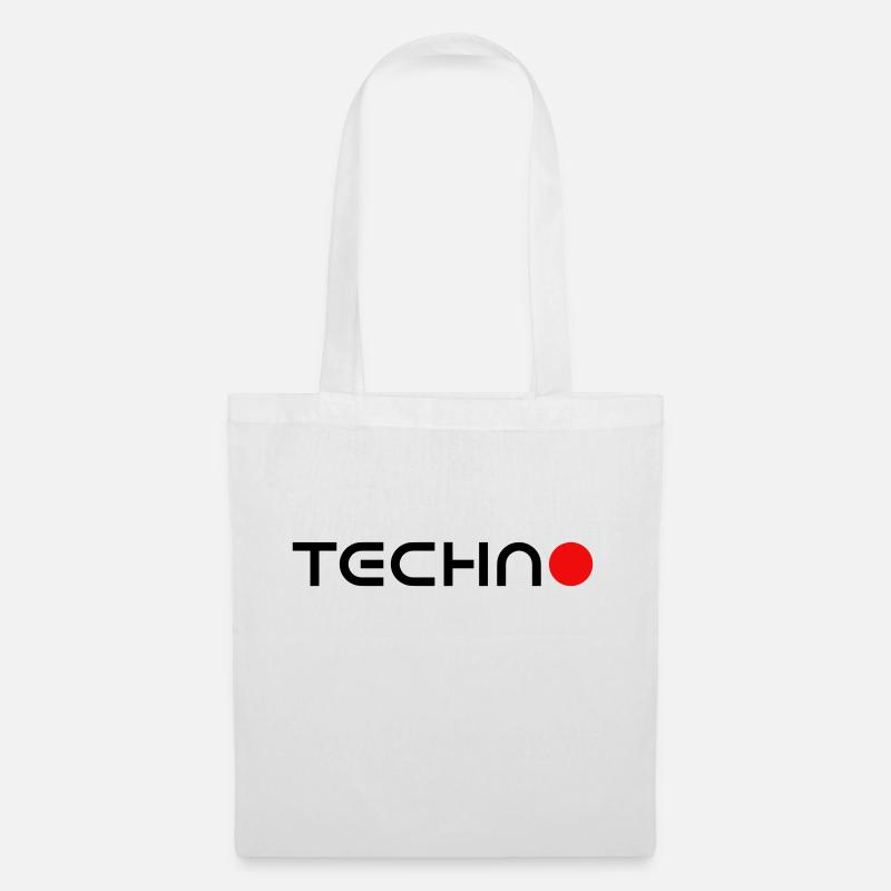 techno,techno und techno - Stoffbeutel - Weiß