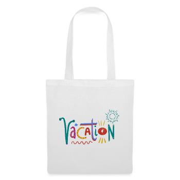 Art coloré de la Saint-Valentin avec des motifs de cœur - Sac en tissu - blanc - Devant