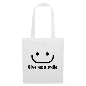 Give me a smile - black - Sac en tissu - blanc - Devant