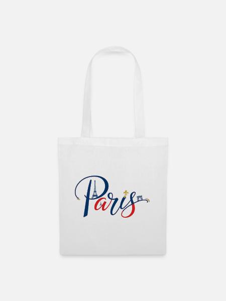 Das authentische Paris Souvenir - Stoffbeutel - Weiß