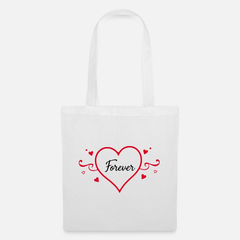 Herz rot Valentinstag Geschenk Valentinstag - Stoffbeutel - Weiß