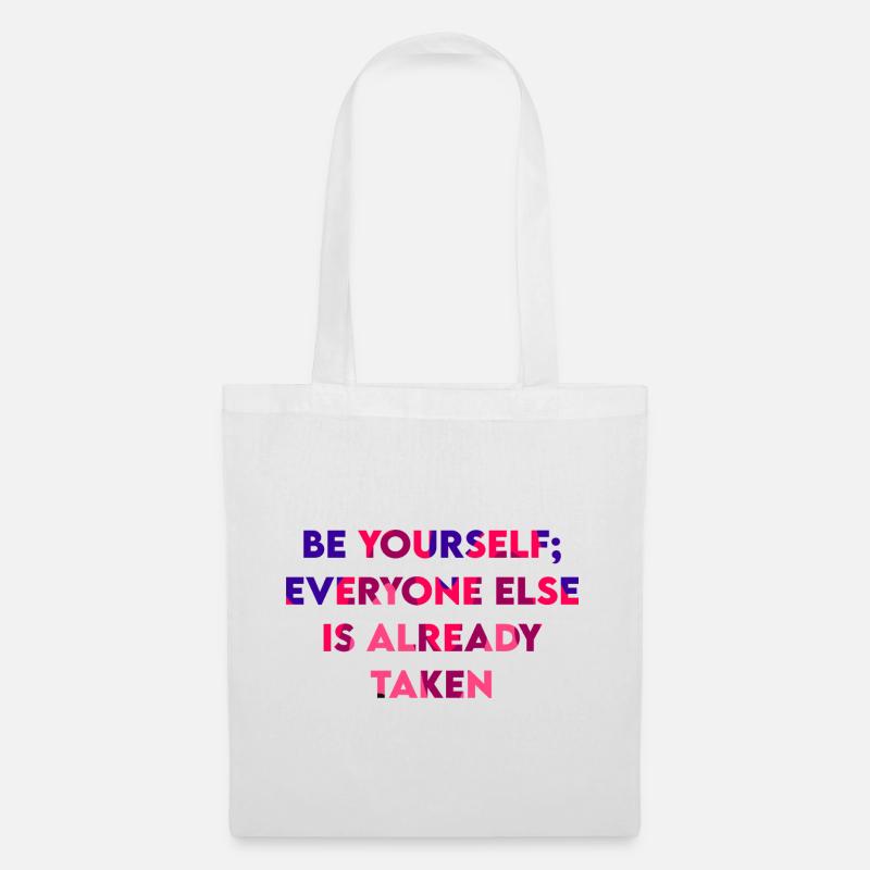 be yourself - Tote Bag - white