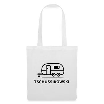 Tschüssikowski Camping Urlaub Wohnwagen Ferien - Stoffbeutel - Weiß - Vorne