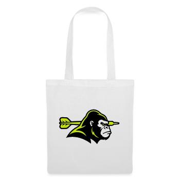Mascotte de la flèche gorile - Sac en tissu - blanc - Devant