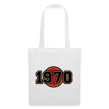 Logo rétro de l’année de naissance de 1970 - Sac en tissu - blanc - Devant
