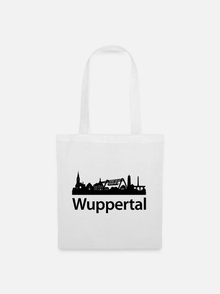 Wuppertal Skyline - Stoffbeutel - Weiß