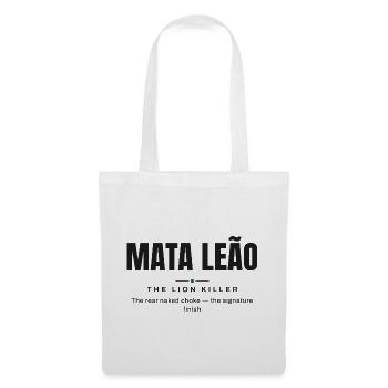 Mata Leão — Die Löwenjägerin | Echtes Jiu-Jitsu - Stoffbeutel - Weiß - Vorne