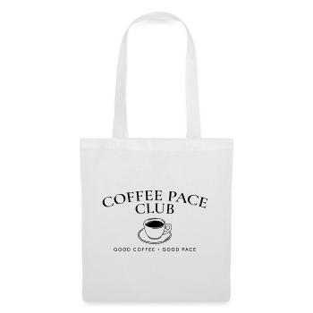 Coffee Pace Club – Lauf- und Kaffee-Lebensstil - Stoffbeutel - Weiß - Vorne
