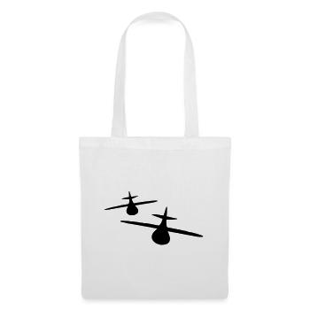 Zwei Flugzeuge - Stoffbeutel - Weiß - Vorne