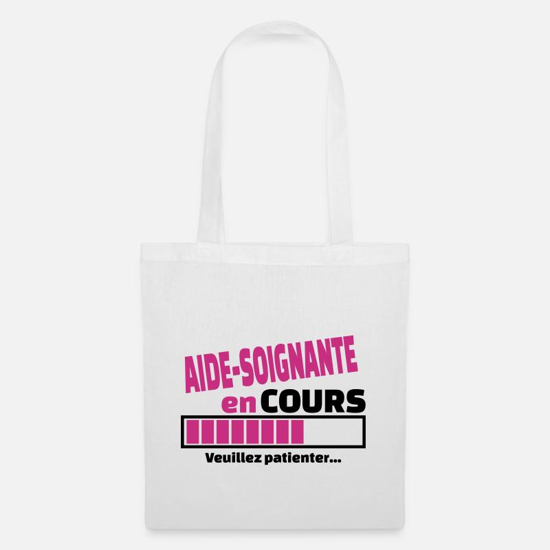 aide-soignante en cours - Sac en tissu - blanc