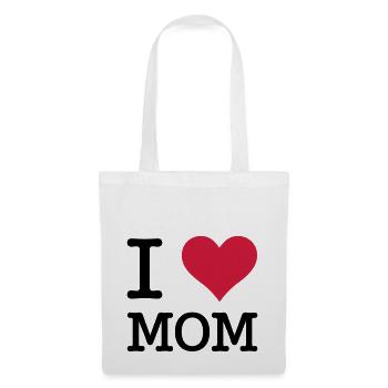 I love Mom - Stoffbeutel - Weiß - Vorne