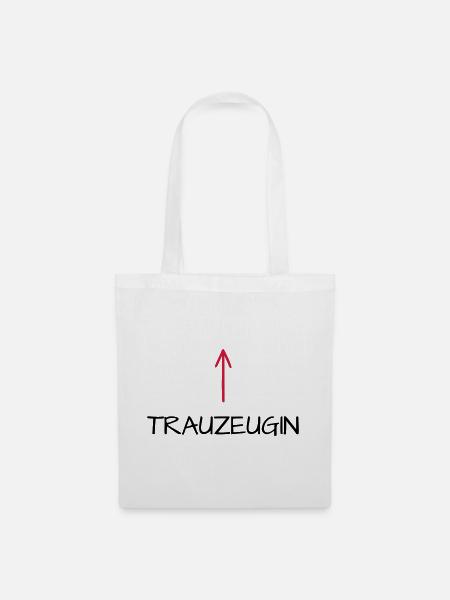 Trauzeugin Junggesellenabschied Pfeil - Stoffbeutel - Weiß