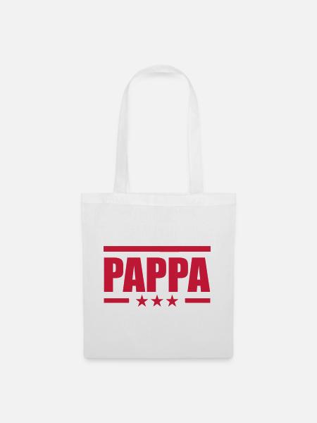 Pappa - Stoffbeutel - Weiß