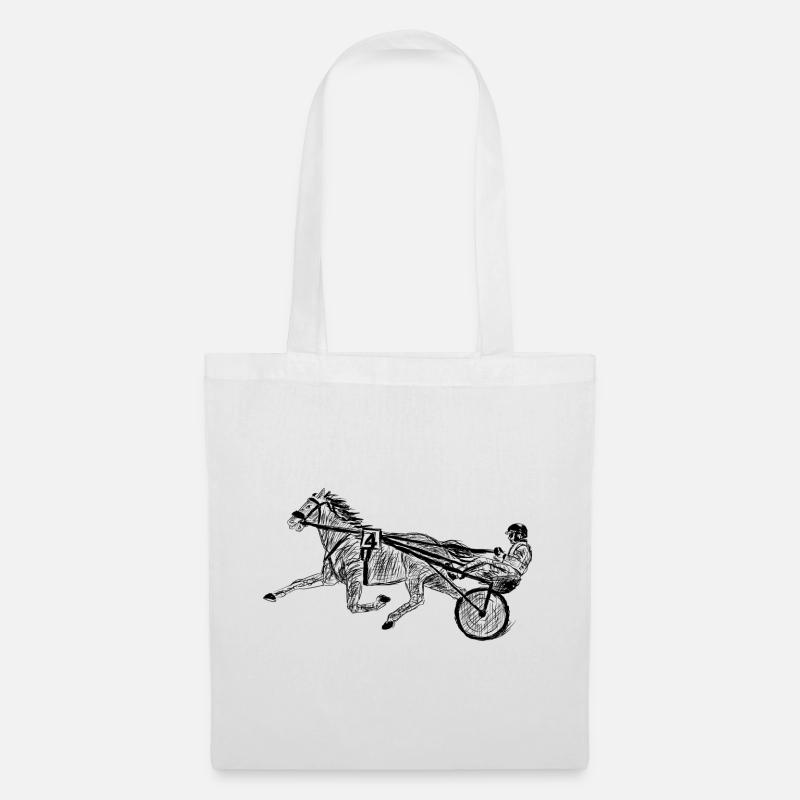 harness racing - Tote Bag - white
