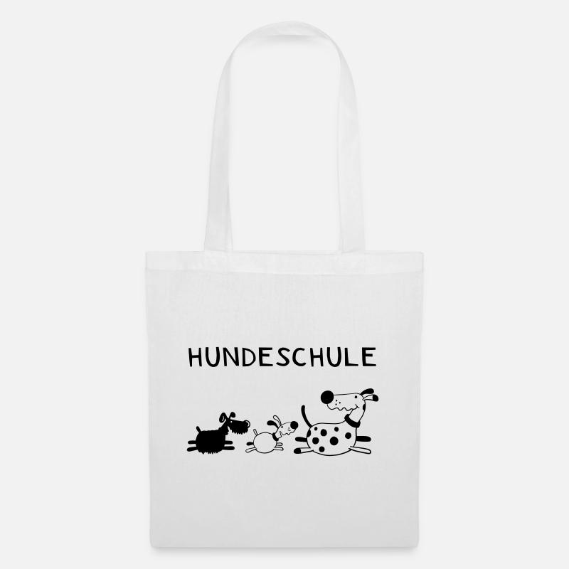 Lustige Hundeschule - Hund - Hunde - Comic - Stoffbeutel - Weiß