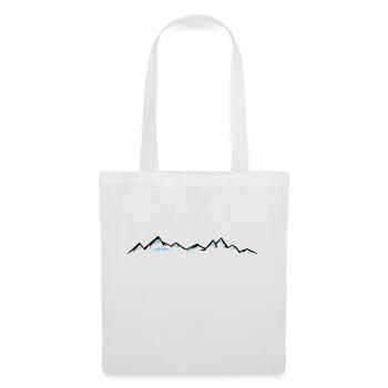 MONTAGNES Paysage Silhouette Panorama - Sac en tissu - blanc - Devant