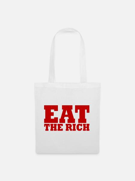 Eat the rich - Stoffbeutel - Weiß