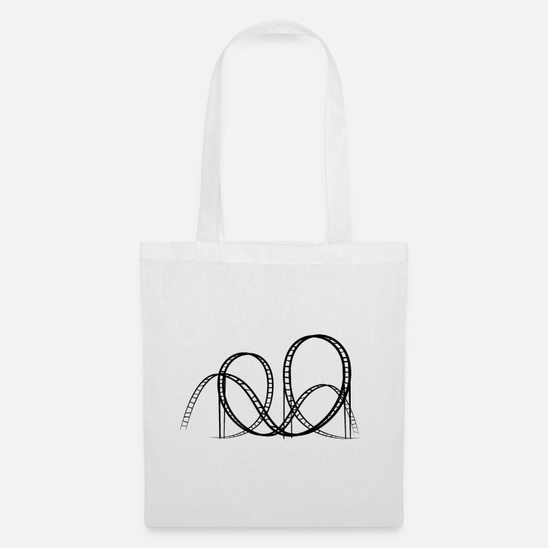 Roller Coaster Black - Tote Bag - white